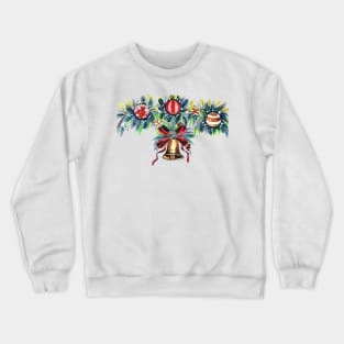 Christmas Wreath Bell Crewneck Sweatshirt